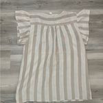 L LOVE  Medium Linen Like Boho Style Shirt with Embroidered detail, Flowy Photo 1