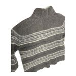 Zegna Sport wool sweater high neck & 1/4 zip gray & cream size small Photo 5