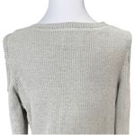 Sol Angeles Anthropologie Cold Shoulder Waffle Knit Midi Dress Gray Size Medium Photo 7