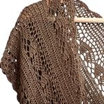 BCBG MaxAzria Womens Y2K Open Knit Crochet Sweater Sz L Boho Hippie Fairy Grunge Photo 1