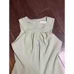 Calvin Klein NEW Top-Pleat Wide-leg Jumpsuit in Sage Green Size 6 Keyhole Front Photo 3