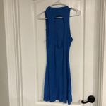 Urban Outfitters ‎ Mini Dress Uo Deja Seamed Mock Neck Cutout Back Blue Medium Photo 6