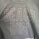 Double Zero Beach Bum Oversized Light Blue Cropped Sweatshirt Size S Photo 1