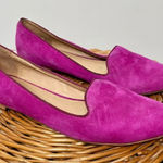 Joie  Day Dreaming Suede‎ Flat Loafers Berry RARE Point Toe Slip On 37.5 37 1/2 Photo 0