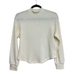 Madewell NWT Waffle-Knit Long-Sleeve Crewneck Tee in Winter White - Size XS Photo 2