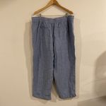 Athleta  Retreat Linen Wide-Leg Pant Size 20 Plus Blue Coastal Grandmother Photo 3