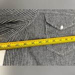 Lane Bryant  Women Linen blend Striped Drawstring Hem Shirt Jacket snap button 22 Photo 5