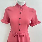 Monteau  Dusty Rose Midi Dress with Button Detail Photo 2