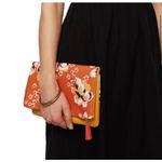 Rachel Pally NEW  Orange Reversible Floral Clutch Photo 11