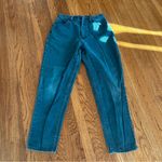 Lee High-waisted, wide-leg vintage teal denim jeans with a relaxed fit mom jeans Photo 1