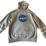 Women’s Large Nasa Hooded Sweatshirt Gray Photo 0
