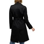 J.Crew NWT Petite 2011 Icon Trench in Black Cotton Double-Breasted Coat 0P Photo 3