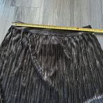 For Love & Lemons Skirt Womens Large Pleated Marion Gunmetal Metallic Photo 8