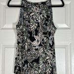 New York & Co. Women’s Floral/Paisley Print Earth Tone High Neck Tank Top S Photo 0