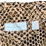 New York And Company  Women’s Brown Snakeskin Patterned Button-Down Shirt Size S Photo 2