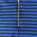 Forever 21 Vintage y2k Black Blue Stripe Mini Bodycon Skirt Back Zipper Medium Photo 3