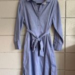 Womens Mersea Essential Tie Waist Shirt Dress in French Blue size S Quiet Luxury Photo 1