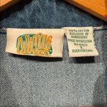 Collections Etc Denim Jacket Floral Embroidered Blue Cotton Long Sleeve Women L Size L Photo 7