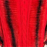 Sheared Dyed Real Rex Rabbit Fur Cable Knit Wool Sweater Jacket Size 8 Womens Red Photo 7