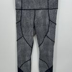 Lululemon  Speed Tight V Leggings Ankle Women 6 Black White Pockets Workout Photo 0