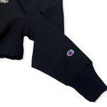 Champion Black Reverse Weave Embroidered Cropped Hoodie Sweatshirt Photo 4