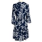 Just…Taylor Women’s Blue White Floral Tiered Sheer Long Sleeve Mini Dress Size 6 Photo 3