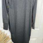 Go Couture Geometric Print Turtleneck High-Low Sweater Tunic Gray Size M Photo 7