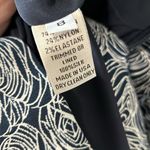 LELA ROSE Women's Navy Floral Rose Print Drape Crew Neck Pencil Dress, Size 8 Photo 10