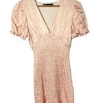 ZARA  Light Pink Ditsy Floral Smocked Mini Dress XS Photo 0