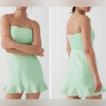 & Other Stories & Other Stories Linen Flounced Hem Mini Dress Mint Green Size 8 (Euro 38) Spring Photo 1