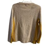 Yoon Anthropologie crewneck sweater lambs wool polka dotted cream Large Yellow Photo 3