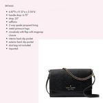 Kate Spade  Carson Convertible Crossbody Handbag in Black With Chain Photo 4