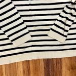 Talbots  Sweater Pullover Jumper Medium Sequins Je t'aime Striped Womens Ivory Photo 3