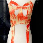 Orange Tie Dye Sexy Top Photo 0