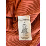 Ulla Johnson  Koa Ruffle Sleeve Rib Top FEMININE CASUAL Size Small S Terracotta Photo 3