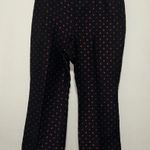 Talbots  NWT woman pants black with shimmery red dots plus size 16 petite Photo 1