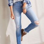 KanCan USA KanCan Light Wash High Rise Distressed Frayed Ankle Skinny Jeans Photo 0