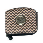 Chevron Crossbody Wallet Phone Purse Mini Bag Black Tan Convertible Brown Photo 1