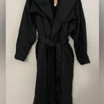 SKIMS  NWT Boyfriend Fleece Trench Coat Onyx Size M Oversized Photo 3