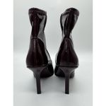 ZARA Patent Leather High Heel BURGUNDY Boots Womens 36 Photo 9