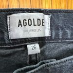 AGOLDE  Toni Mid Rise Straight Leg‎ Jeans Cut Size 26 Black Photo 2