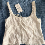 ZARA White Eyelet Lace Blouse Photo 3