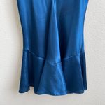 INTIMATE AFFAIR CA Vintage 90s Royal Blue Satin V Neck Lace Sexy Mini Slip Dress Size M Photo 8