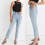 Madewell The Pleated Momjean High Rise Jeans Phair Acid Wash Photo 3