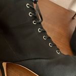 Gianvito Rossi  Lace-Up Pointed Toe Bootie Ankle Heels Size 7 Photo 4