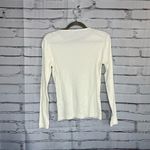 Vintage Lauren Ralph Lauren Zip Shoulder Ribbed Top White Y2K Preppy Streetwear Size M Photo 10