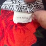 All that jazz Vintage  Black Red Rose Print Short Sleeve Midi Dress Size SM Photo 4