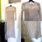 Mac Duggal FAIR  Gown Sequined Illusion High-Neck Long-Sleeve Trumpet Rose Gold 2 Photo 2