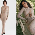 House Of CB  'Giovanna' Stone Floral Lace Maxi Dress NWOT‎ Size M Photo 9