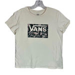 Vans  Women's Large White Floral Logo T-Shirt Photo 0